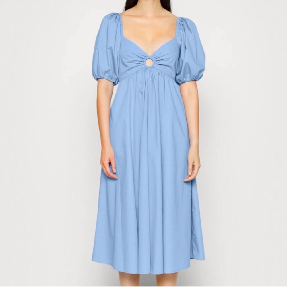 Elegant Blue Midi Dress